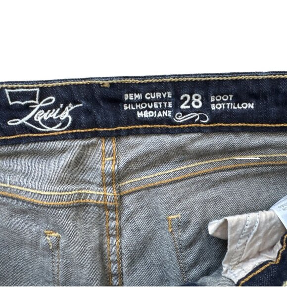 LEVI'S STRAUSS & CO Women Demi Curve Classic Boot Cut Jeans 28 denim - Picture 6 of 9